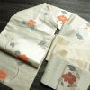 名古屋帯 双美洋花文 六通柄 正絹 花柄 名古屋仕立て なごや帯 リサイクル帯 帯 箔 金・銀_画像19