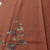 付け下げ 美品 落款入り しつけ糸付き 正絹 木の葉・植物柄 袷仕立て 身丈160.5cm 裄丈66.5cm リサイクル着物 着物 箔 茶_画像5