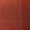 紬 しつけ糸付き 正絹 チェック・格子柄 袷仕立て 身丈162cm 裄丈63.5cm リサイクル着物 着物 モダン シンプル 赤・朱_画像7