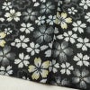 盛夏 小紋 良品 夏用 ポリエステル 花柄 単衣仕立て 身丈164.5cm 裄丈65.5cm リサイクル着物 着物 桜 黒_画像11