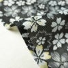 盛夏 小紋 良品 夏用 ポリエステル 花柄 単衣仕立て 身丈164.5cm 裄丈65.5cm リサイクル着物 着物 桜 黒_画像12