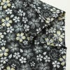 盛夏 小紋 良品 夏用 ポリエステル 花柄 単衣仕立て 身丈164.5cm 裄丈65.5cm リサイクル着物 着物 桜 黒_画像14