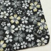 盛夏 小紋 良品 夏用 ポリエステル 花柄 単衣仕立て 身丈164.5cm 裄丈65.5cm リサイクル着物 着物 桜 黒_画像15