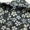 盛夏 小紋 良品 夏用 ポリエステル 花柄 単衣仕立て 身丈164.5cm 裄丈65.5cm リサイクル着物 着物 桜 黒_画像17