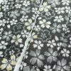 盛夏 小紋 良品 夏用 ポリエステル 花柄 単衣仕立て 身丈164.5cm 裄丈65.5cm リサイクル着物 着物 桜 黒_画像18