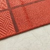 名古屋帯 六通柄 美品 正絹 花柄 名古屋仕立て なごや帯 リサイクル帯 帯 赤・朱_画像12