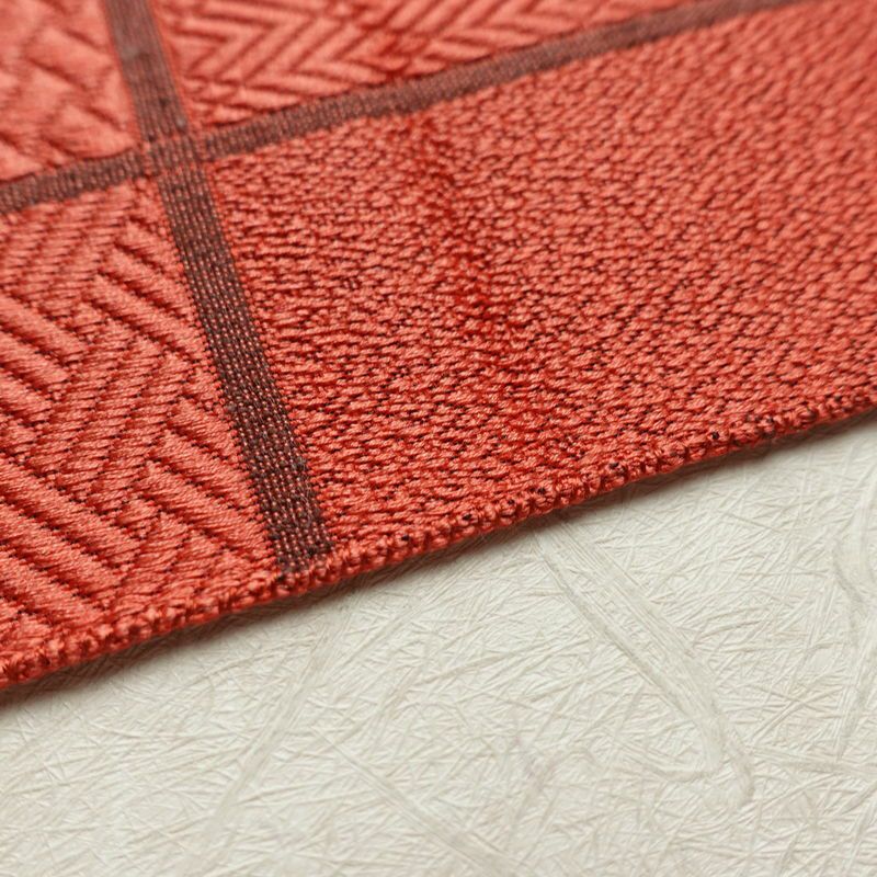 名古屋帯 六通柄 美品 正絹 花柄 名古屋仕立て なごや帯 リサイクル帯 帯 赤・朱_画像12