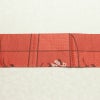 名古屋帯 六通柄 美品 正絹 花柄 名古屋仕立て なごや帯 リサイクル帯 帯 赤・朱_画像13