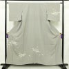 訪問着 縮緬 正絹 古典柄 袷仕立て 身丈154.5cm 裄丈63.5cm リサイクル着物 着物 上品 グレー_画像1
