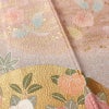 訪問着 美品 落款入り 金駒刺繍 正絹 古典柄 袷仕立て 身丈158.5cm 裄丈65.5cm リサイクル着物 着物 箔 金彩 扇面 ピンク_画像11