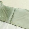 付け下げ 綸子 金駒刺繍 正絹 木の葉・植物柄 袷仕立て 身丈162.5cm 裄丈68.5cm リサイクル着物 一部しつけ糸付き 着物 箔 金彩 入学式 卒業式 七五三 お宮参り フォーマル 緑・うぐいす色_画像20