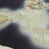 付け下げ 良品 樽本伊勢蔵 京友禅伝統工芸士 落款入り 一つ紋付き 正絹 人物・動物柄 袷仕立て 身丈157.5cm 裄丈65cm リサイクル着物 着物 箔 金彩 フォーマル 青・紺_画像12