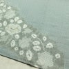 付け下げ 良品 綸子 しつけ糸付き 絞り 正絹 花柄 袷仕立て 身丈155.5cm 裄丈65cm リサイクル着物 着物 刺繍 入学式 卒業式 七五三 お宮参り フォーマル 上品 青・紺_画像13