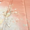 訪問着 良品 落款入り 綸子 正絹 木の葉・植物柄 袷仕立て 身丈159.5cm 裄丈63cm リサイクル着物 一部しつけ糸付き 着物 箔 刺繍 金彩 入学式 卒業式 七五三 お宮参り フォーマル 菊 萩 雪輪 サーモンピンク ピンク_画像5