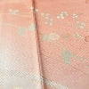 訪問着 良品 落款入り 綸子 正絹 木の葉・植物柄 袷仕立て 身丈159.5cm 裄丈63cm リサイクル着物 一部しつけ糸付き 着物 箔 刺繍 金彩 入学式 卒業式 七五三 お宮参り フォーマル 菊 萩 雪輪 サーモンピンク ピンク_画像10