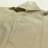 紬 正絹 無地 袷仕立て 身丈154cm 裄丈63cm リサイクル着物 着物 シンプル ベージュ_画像16