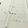 訪問着 良品 京手描友禅 縮緬 一つ紋付き 正絹 花柄 袷仕立て 身丈152.5cm 裄丈62.5cm リサイクル着物 着物 刺繍 箔 金彩 入学式 卒業式 七五三 お宮参り フォーマル 上品 グレー_画像5