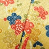 小紋 良品 総柄 正絹 花柄 袷仕立て 身丈159.5cm 裄丈64.5cm リサイクル着物 着物 黄・黄土色_画像10