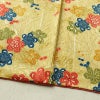 小紋 良品 総柄 正絹 花柄 袷仕立て 身丈159.5cm 裄丈64.5cm リサイクル着物 着物 黄・黄土色_画像12