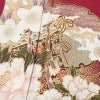 振袖 良品 縮緬 正絹 花柄 袷仕立て 身丈161cm 裄丈70cm リサイクル着物 着物 箔 金彩 成人式 二十歳 二十歳の集い パーティー フォーマル 桜 赤紫 紫・藤色_画像7