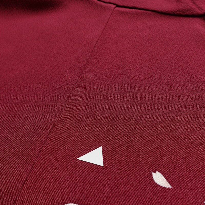 振袖 良品 縮緬 正絹 花柄 袷仕立て 身丈161cm 裄丈70cm リサイクル着物 着物 箔 金彩 成人式 二十歳 二十歳の集い パーティー フォーマル 桜 赤紫 紫・藤色_画像13