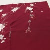 振袖 良品 縮緬 正絹 花柄 袷仕立て 身丈161cm 裄丈70cm リサイクル着物 着物 箔 金彩 成人式 二十歳 二十歳の集い パーティー フォーマル 桜 赤紫 紫・藤色_画像15