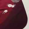 振袖 良品 縮緬 正絹 花柄 袷仕立て 身丈161cm 裄丈70cm リサイクル着物 着物 箔 金彩 成人式 二十歳 二十歳の集い パーティー フォーマル 桜 赤紫 紫・藤色_画像17