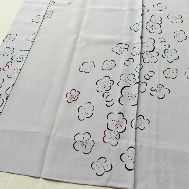 長襦袢 良品 しつけ糸付き 正絹 花柄 袷仕立て 身丈128cm 裄丈66cm リサイクル着物 着物 紫・藤色_画像4