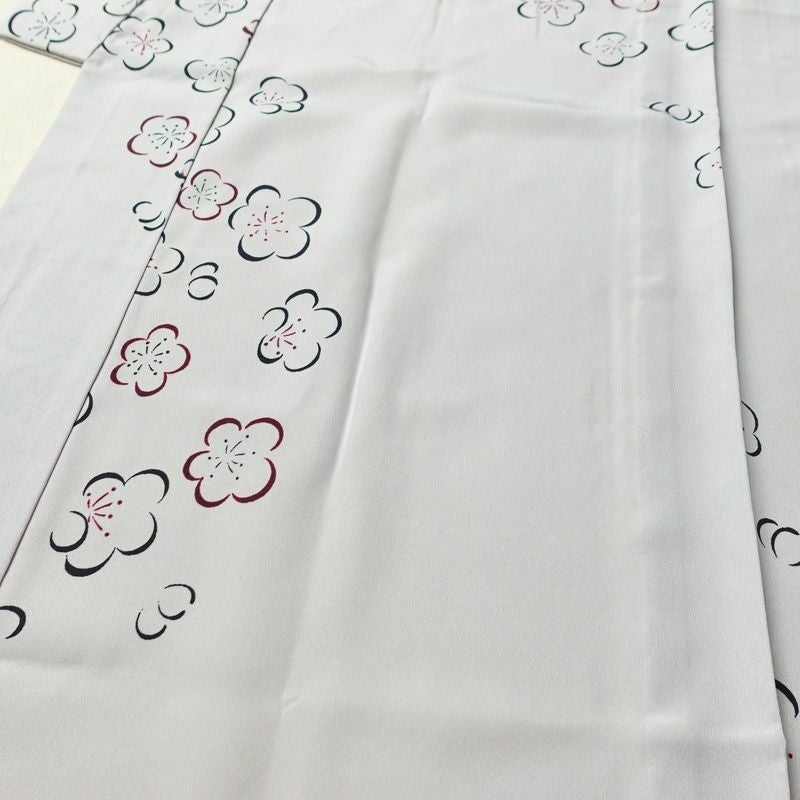 長襦袢 良品 しつけ糸付き 正絹 花柄 袷仕立て 身丈128cm 裄丈66cm リサイクル着物 着物 紫・藤色_画像5