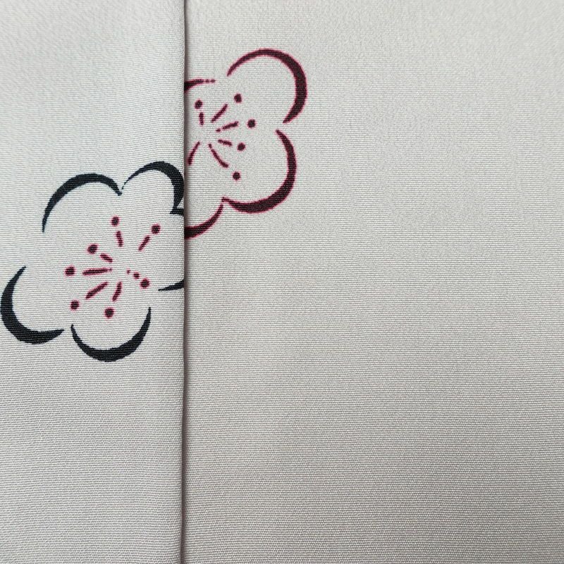 長襦袢 良品 しつけ糸付き 正絹 花柄 袷仕立て 身丈128cm 裄丈66cm リサイクル着物 着物 紫・藤色_画像8