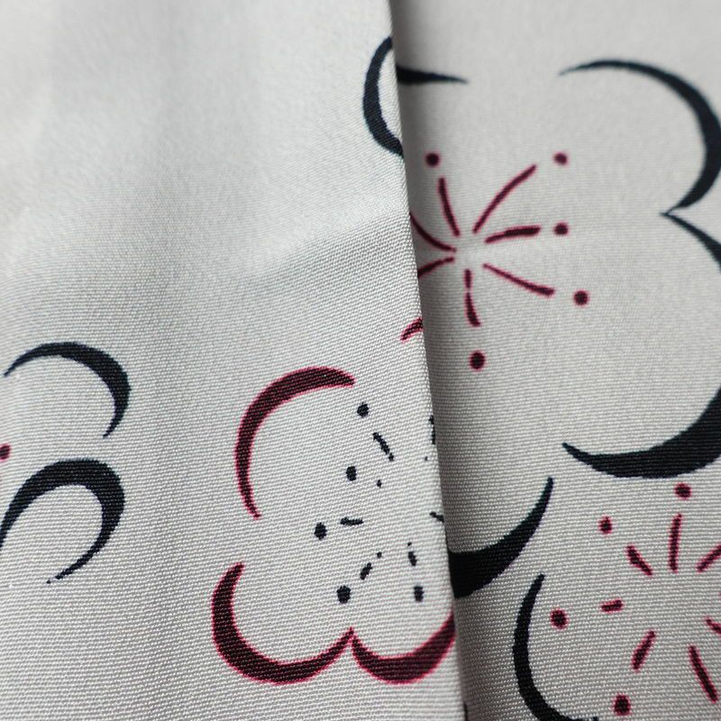 長襦袢 良品 しつけ糸付き 正絹 花柄 袷仕立て 身丈128cm 裄丈66cm リサイクル着物 着物 紫・藤色_画像10