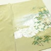 付け下げ 美品 しつけ糸付き 縮緬 トールサイズ 正絹 風景柄 袷仕立て 身丈173cm 裄丈68.5cm リサイクル着物 着物 箔 共八掛 金彩 入学式 卒業式 七五三 お宮参り フォーマル 緑・うぐいす色_画像14