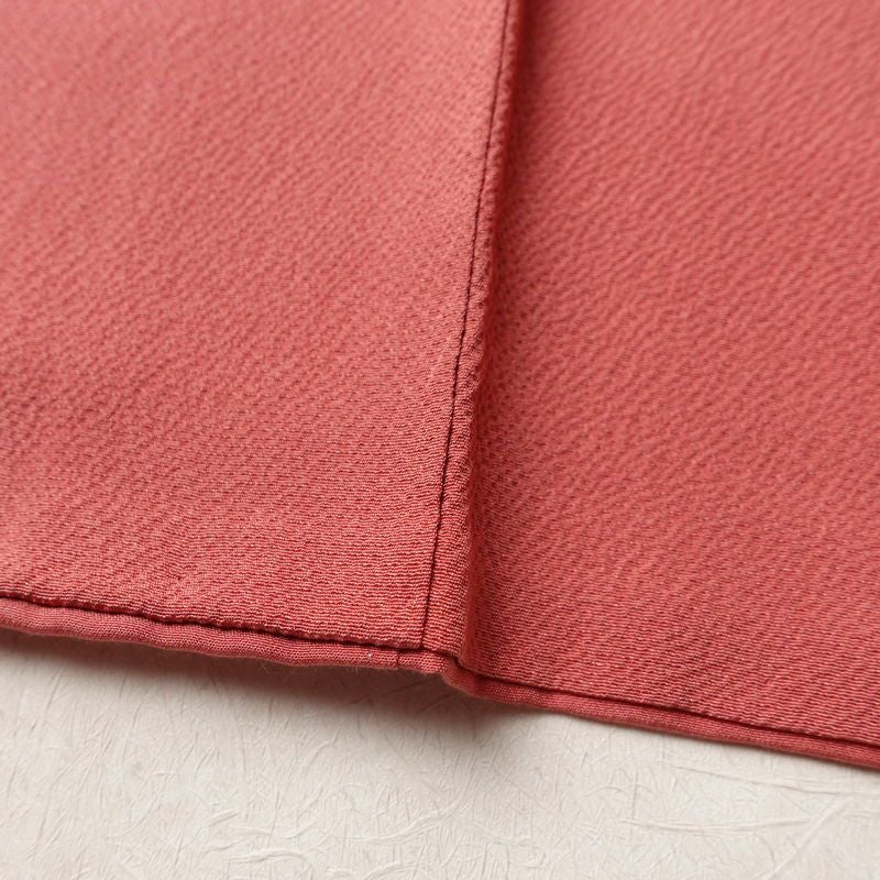 色無地 良品 一つ紋付き 正絹 無地 袷仕立て 身丈157cm 裄丈64cm リサイクル着物 着物 お茶会 フォーマル シンプル ピンク_画像12