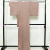 小紋 良品 絞り 総絞り 正絹 古典柄 袷仕立て 身丈164cm 裄丈65cm リサイクル着物 一部しつけ糸付き 着物 茶_画像2