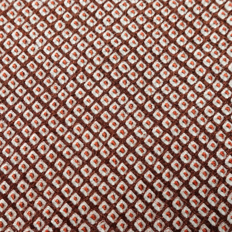 小紋 良品 絞り 総絞り 正絹 古典柄 袷仕立て 身丈164cm 裄丈65cm リサイクル着物 一部しつけ糸付き 着物 茶_画像7