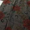 大島紬 証紙なし 正絹 花柄 袷仕立て 身丈160cm 裄丈63cm リサイクル着物 着物 茶_画像5