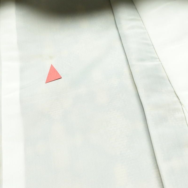 紬 正絹 幾何学柄・抽象柄 袷仕立て 身丈157cm 裄丈64.5cm リサイクル着物 着物 モダン 多色使い_画像17