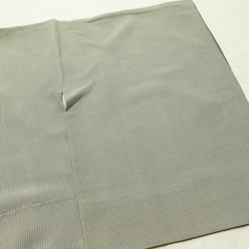 小紋 良品 落款入り 小紋師 良和 江戸小紋 万筋 縮緬 正絹 縞柄・線柄 袷仕立て 身丈149cm 裄丈64.5cm リサイクル着物 着物 シンプル 緑・うぐいす色_画像13