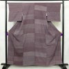 小紋 良品 伝統工芸士 廣瀬雄望 正絹 古典柄 袷仕立て 身丈158.5cm 裄丈64cm リサイクル着物 着物 紫・藤色_画像1