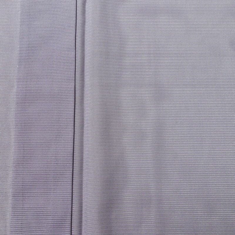 盛夏 色無地 美品 しつけ糸付き 夏用 一つ紋付き バチ衿仕立て ポリエステル 単衣仕立て 身丈157cm 裄丈65cm リサイクル着物 着物 お茶会 フォーマル 紫・藤色_画像6