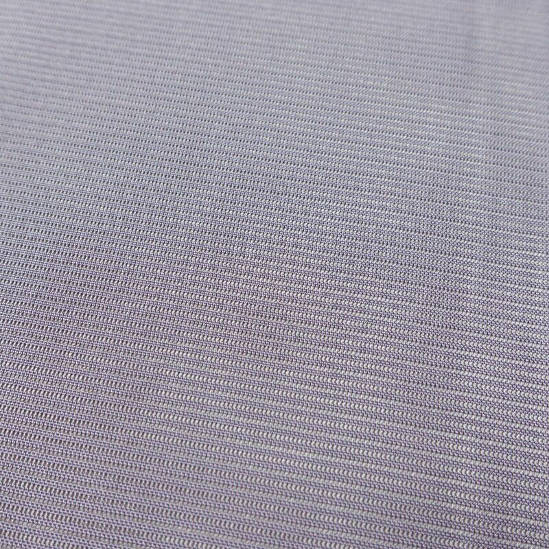 盛夏 色無地 美品 しつけ糸付き 夏用 一つ紋付き バチ衿仕立て ポリエステル 単衣仕立て 身丈157cm 裄丈65cm リサイクル着物 着物 お茶会 フォーマル 紫・藤色_画像7