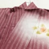 訪問着 良品 しつけ糸付き もみじ染 丹後ちりめん 正絹 花柄 袷仕立て 身丈159.5cm 裄丈65cm リサイクル着物 着物 紫・藤色_画像17