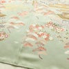 訪問着 良品 金駒刺繍 一つ紋付き 正絹 風景柄 袷仕立て 身丈165.5cm 裄丈68cm リサイクル着物 着物 箔 入学式 卒業式 七五三 お宮参り フォーマル 緑・うぐいす色_画像12