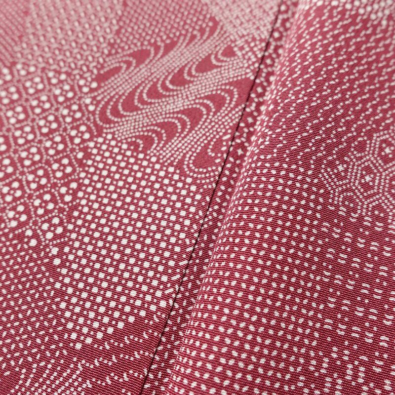 小紋 正絹 古典柄 袷仕立て 身丈152.5cm 裄丈65cm リサイクル着物 着物 紫・藤色_画像9