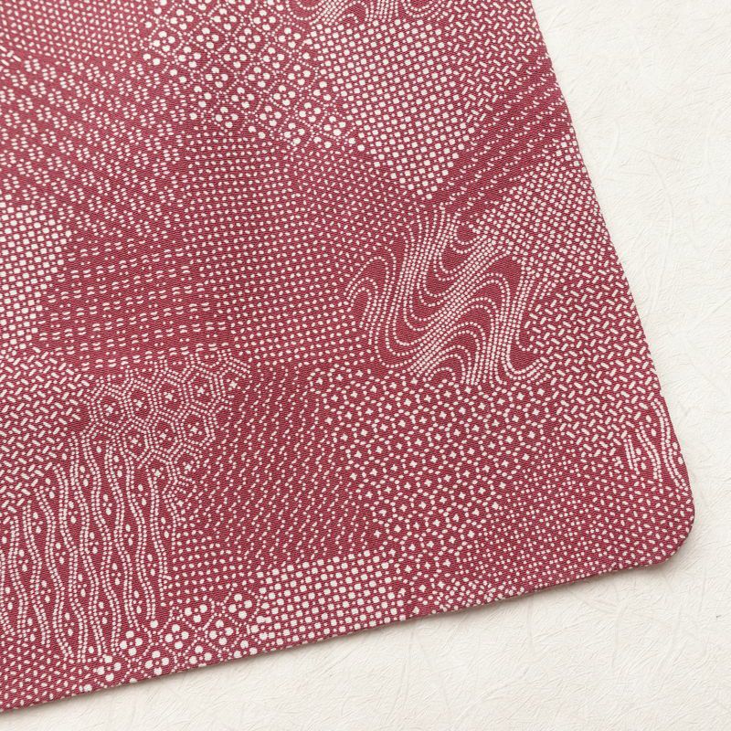 小紋 正絹 古典柄 袷仕立て 身丈152.5cm 裄丈65cm リサイクル着物 着物 紫・藤色_画像16