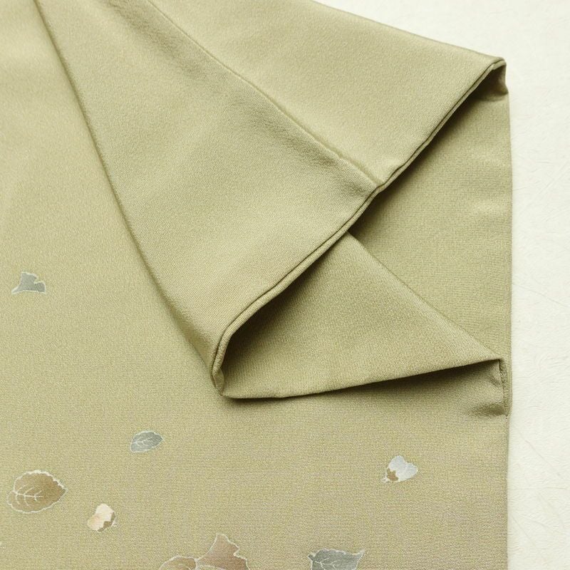 訪問着 良品 関口遼一 十日町友禅 落款入り 縮緬 正絹 人物・動物柄 袷仕立て 身丈156cm 裄丈66cm リサイクル着物 着物 入学式 卒業式 七五三 お宮参り フォーマル ベージュ_画像16