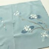 訪問着 落款入り 縮緬 一つ紋付き 正絹 花柄 袷仕立て 身丈150cm 裄丈63cm リサイクル着物 着物 共八掛 入学式 卒業式 七五三 お宮参り フォーマル 青・紺_画像15