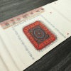 名古屋帯 太鼓柄 正絹 幾何学柄・抽象柄 松葉仕立て なごや帯 リサイクル帯 帯 モダン 紬地 白_画像11