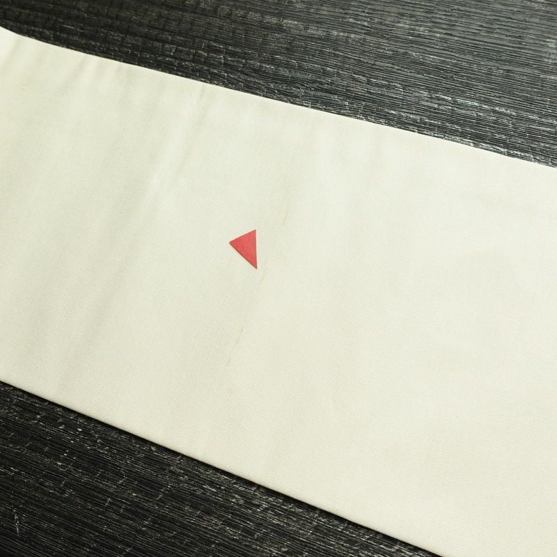 名古屋帯 六通柄 正絹 幾何学柄・抽象柄 名古屋仕立て なごや帯 リサイクル帯 帯 箔 金・銀_画像17