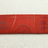 名古屋帯 六通柄 正絹 幾何学柄・抽象柄 通し仕立て なごや帯 リサイクル帯 帯 赤・朱_画像15